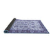 Sideview of Abstract Blue Modern Rug, abs433blu