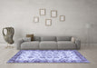 Machine Washable Abstract Blue Modern Rug in a Living Room, wshabs433blu