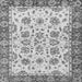 Square Machine Washable Abstract Gray Modern Rug, wshabs433gry