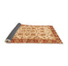 Sideview of Abstract Orange Modern Rug, abs433org