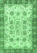 Machine Washable Abstract Emerald Green Modern Area Rugs, wshabs433emgrn