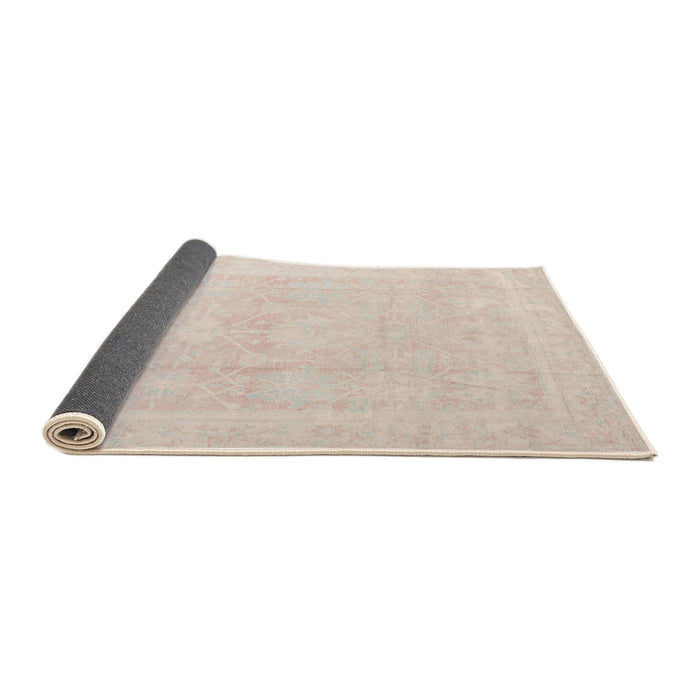 Sideview of Abstract Wheat Beige Modern Rug, abs4340