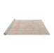 Sideview of Machine Washable Abstract Wheat Beige Rug, wshabs4340