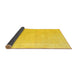 Sideview of Abstract Yellow Modern Rug, abs4340yw