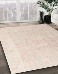 Abstract Wheat Beige Modern Rug, abs4340