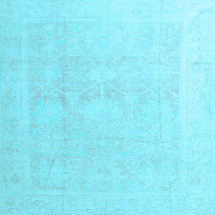 Square Abstract Light Blue Modern Rug, abs4340lblu