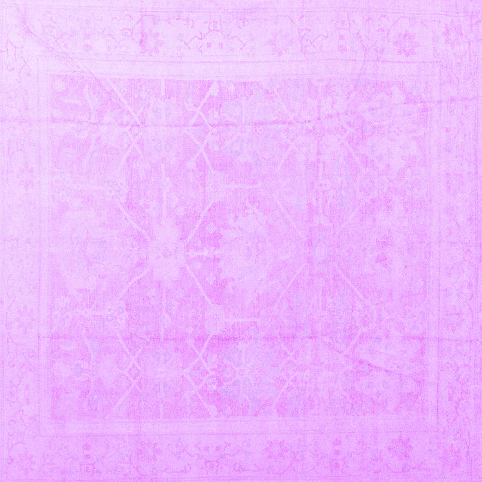 Square Machine Washable Abstract Purple Modern Area Rugs, wshabs4340pur