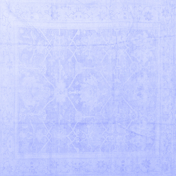 Square Machine Washable Abstract Blue Modern Rug, wshabs4340blu