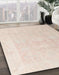 Machine Washable Abstract Wheat Beige Rug in a Family Room, wshabs4340