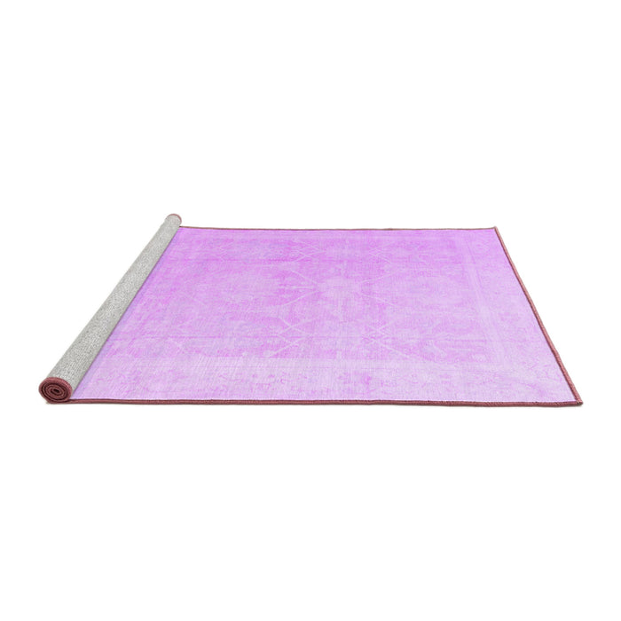 Sideview of Machine Washable Abstract Purple Modern Area Rugs, wshabs4340pur