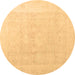 Round Abstract Brown Modern Rug, abs4340brn