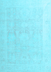 Abstract Light Blue Modern Rug, abs4340lblu