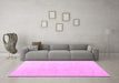 Machine Washable Abstract Pink Modern Rug in a Living Room, wshabs4340pnk