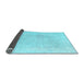 Sideview of Abstract Light Blue Modern Rug, abs4340lblu