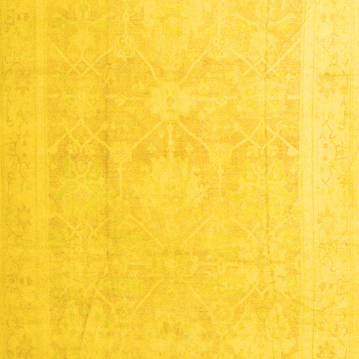 Machine Washable Abstract Yellow Modern Rug, wshabs4340yw