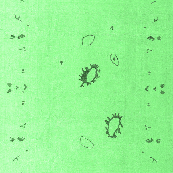 Machine Washable Oriental Emerald Green Traditional Area Rugs, wshabs4341emgrn