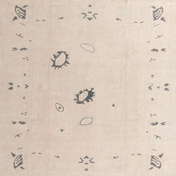 Square Machine Washable Abstract Light Orange Rug, wshabs4341