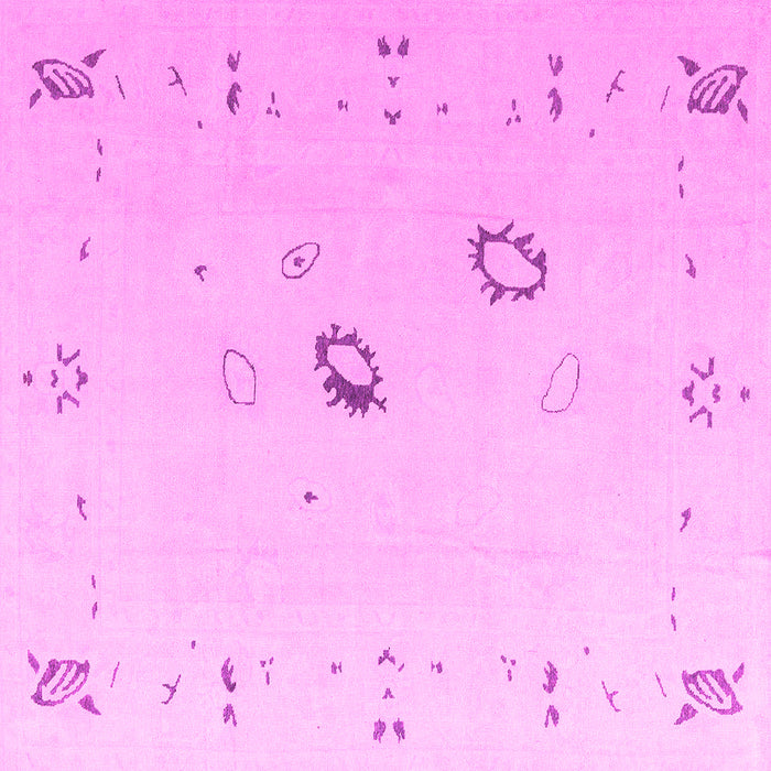 Square Oriental Pink Traditional Rug, abs4341pnk