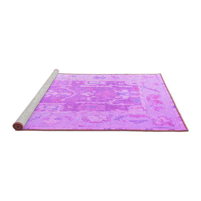 Sideview of Machine Washable Abstract Purple Modern Area Rugs, wshabs4342pur