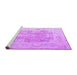 Sideview of Machine Washable Abstract Purple Modern Area Rugs, wshabs4342pur