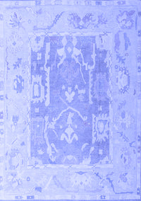 Abstract Blue Modern Rug, abs4342blu