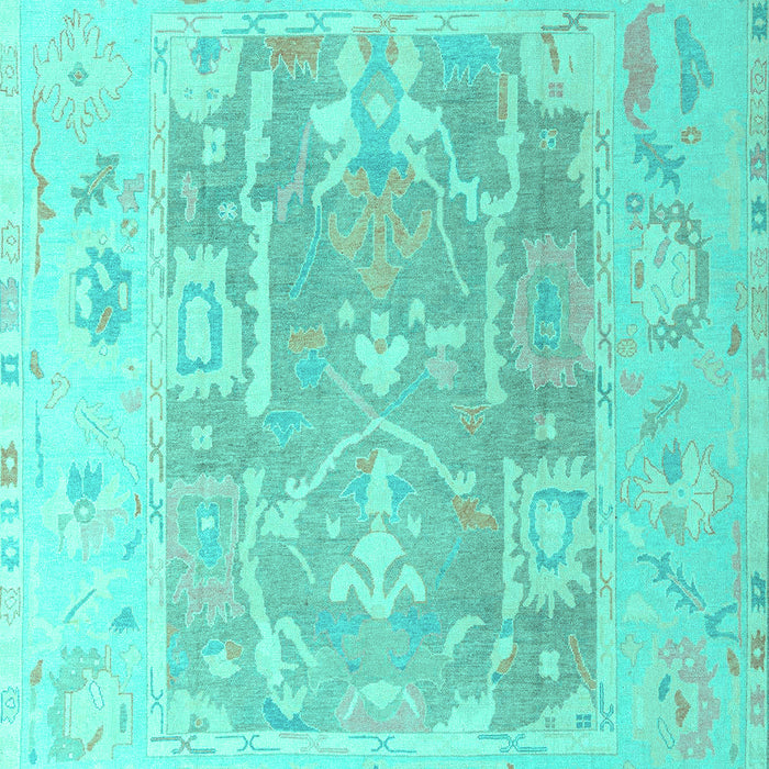 Machine Washable Abstract Turquoise Modern Area Rugs, wshabs4342turq