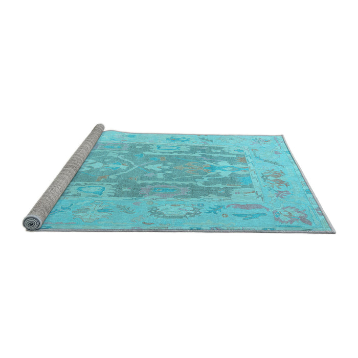 Sideview of Machine Washable Abstract Light Blue Modern Rug, wshabs4342lblu