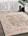 Abstract Desert Sand Beige Modern Rug in Family Room, abs4342