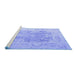 Sideview of Machine Washable Abstract Blue Modern Rug, wshabs4342blu