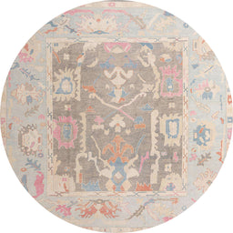 Round Machine Washable Abstract Desert Sand Beige Rug, wshabs4342