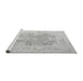 Sideview of Machine Washable Abstract Gray Modern Rug, wshabs4342gry