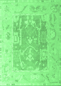 Abstract Emerald Green Modern Rug, abs4342emgrn