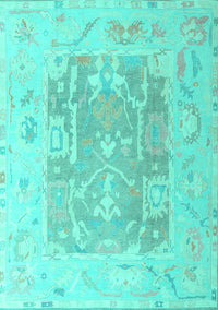 Abstract Turquoise Modern Rug, abs4342turq