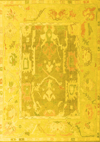 Abstract Yellow Modern Rug, abs4342yw