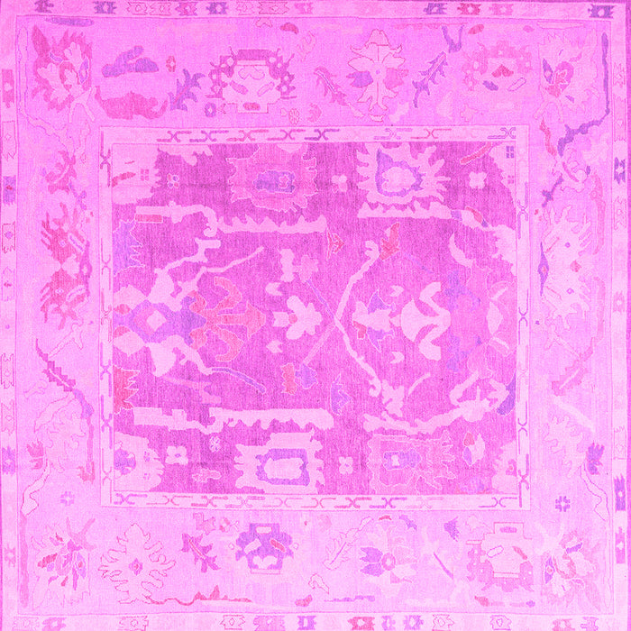 Square Machine Washable Abstract Pink Modern Rug, wshabs4342pnk