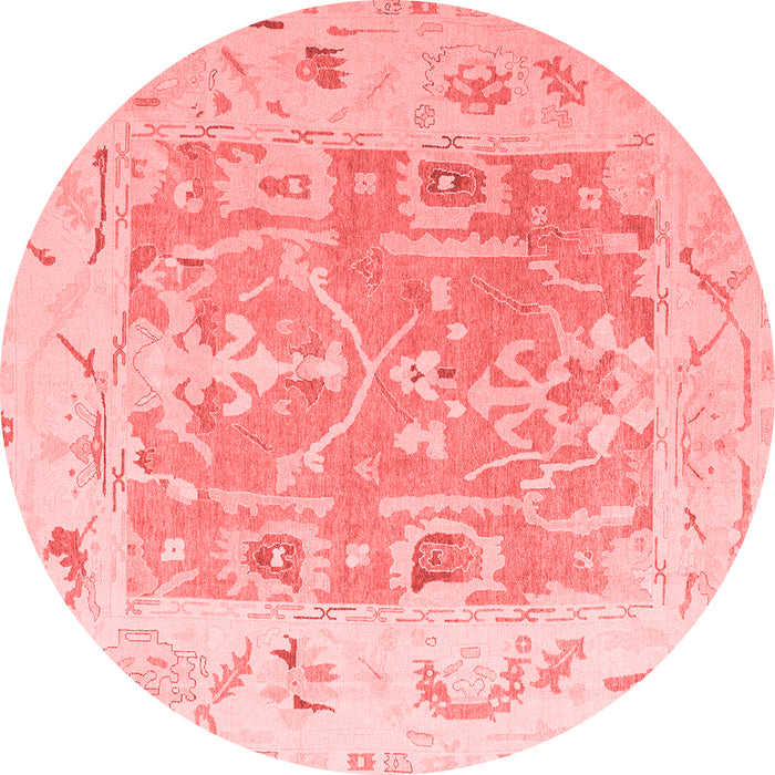 Machine Washable Oriental Red Traditional Rug, wshabs4343red