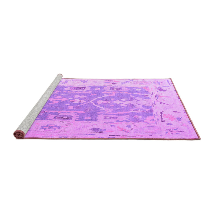 Sideview of Machine Washable Oriental Purple Traditional Area Rugs, wshabs4343pur