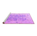 Sideview of Machine Washable Oriental Purple Traditional Area Rugs, wshabs4343pur