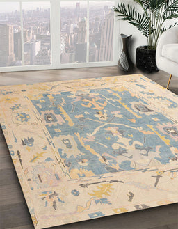 Machine Washable Abstract Sand Brown Rug in a Family Room, wshabs4343