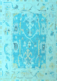 Oriental Light Blue Traditional Rug, abs4343lblu