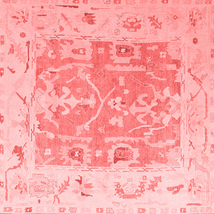 Machine Washable Oriental Red Traditional Rug, wshabs4343red