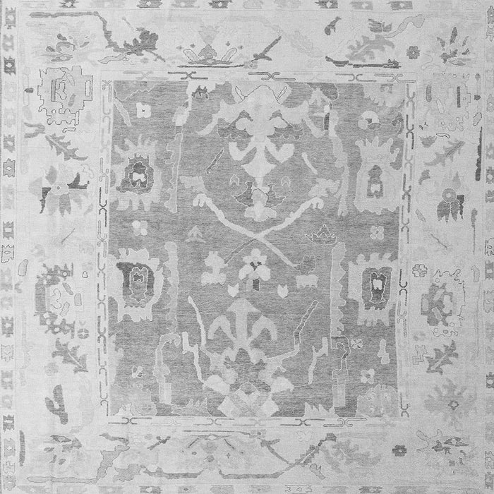 Square Oriental Gray Traditional Rug, abs4343gry