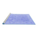 Sideview of Machine Washable Abstract Blue Modern Rug, wshabs4344blu