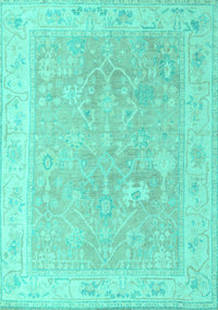 Abstract Turquoise Modern Rug, abs4344turq