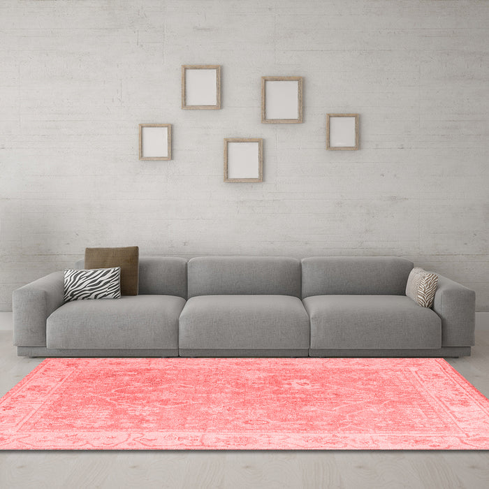 Modern Red Washable Rugs