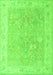 Machine Washable Abstract Green Modern Area Rugs, wshabs4344grn