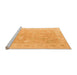 Sideview of Machine Washable Abstract Orange Modern Area Rugs, wshabs4344org