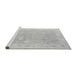 Sideview of Machine Washable Abstract Gray Modern Rug, wshabs4344gry