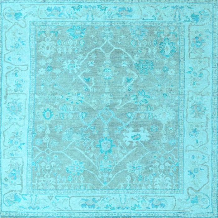 Square Abstract Light Blue Modern Rug, abs4344lblu