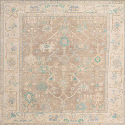 Square Machine Washable Abstract Brown Sugar Brown Rug, wshabs4344